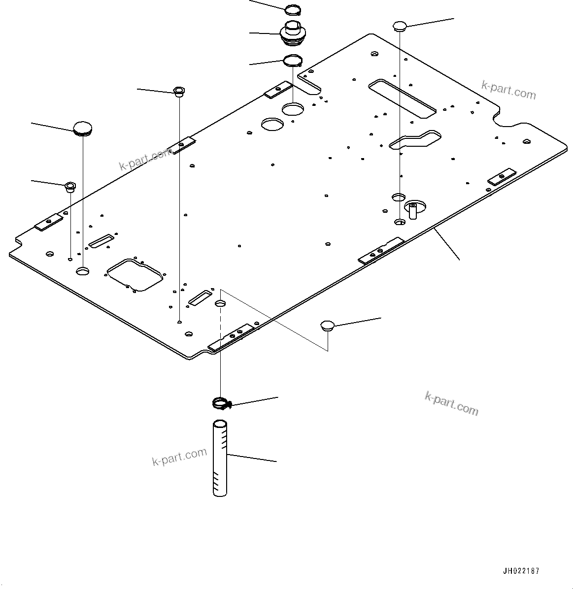 Komatsu parts book diagram for PC360LCI-11 S/N 94001-UP (For KAL): CAB, FLOOR, FRAME(#94001-)
