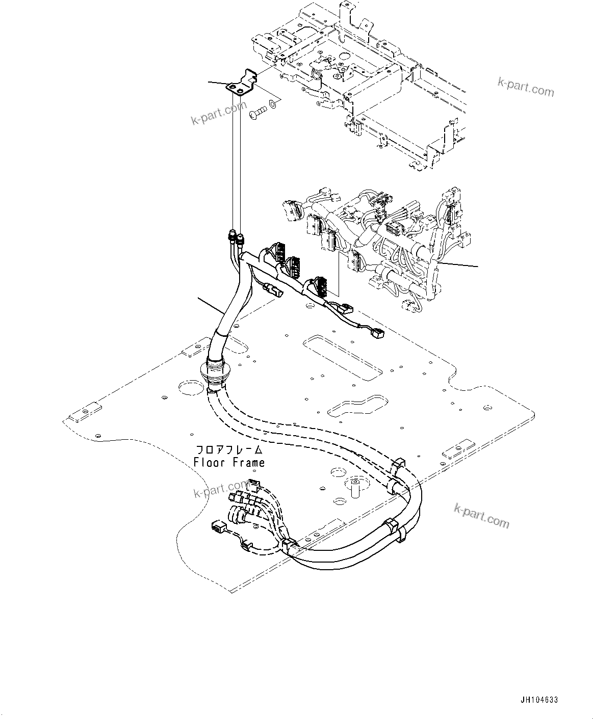 Komatsu parts book diagram for PC360LCI-11 S/N 94001-UP (For KAL): CAB, ICT WIRING HARNESS(#94001-)