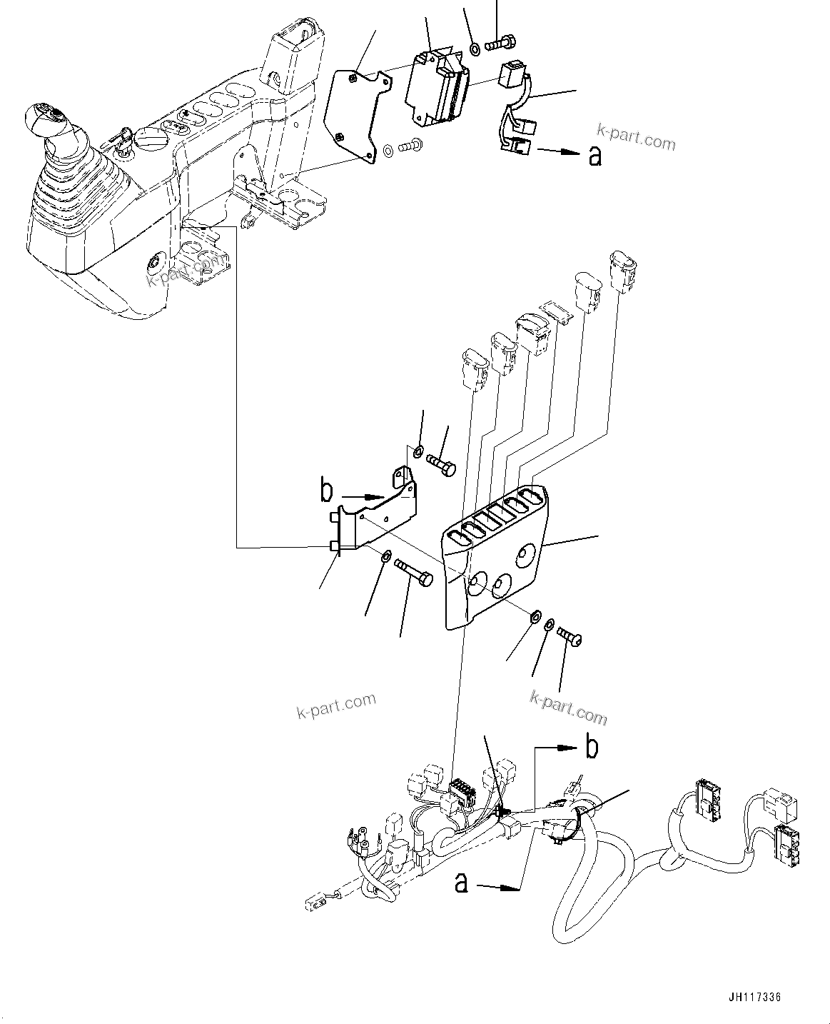 Komatsu parts book diagram for PC360LCI-11 S/N 94001-UP (For KAL): CAB, FLOOR, SWITCH(#94001-)