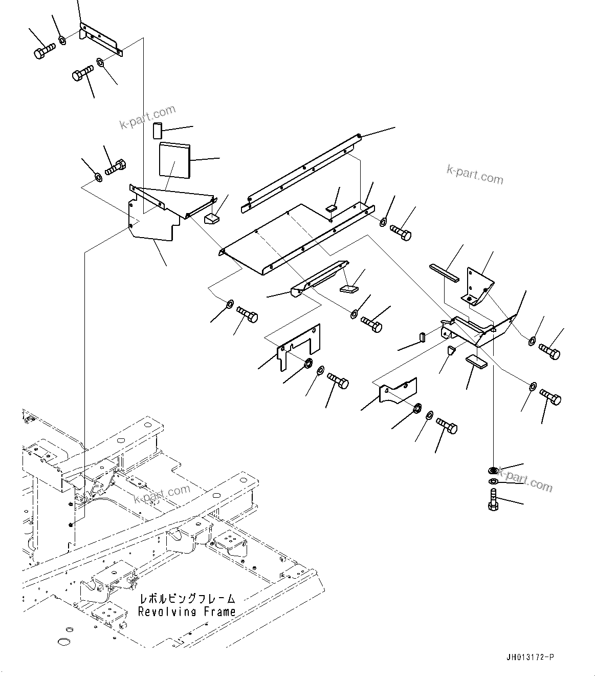 Komatsu parts book diagram for PC360LCI-11 S/N 94001-UP (For KAL): PARTITION, (2/3)(#90156-)