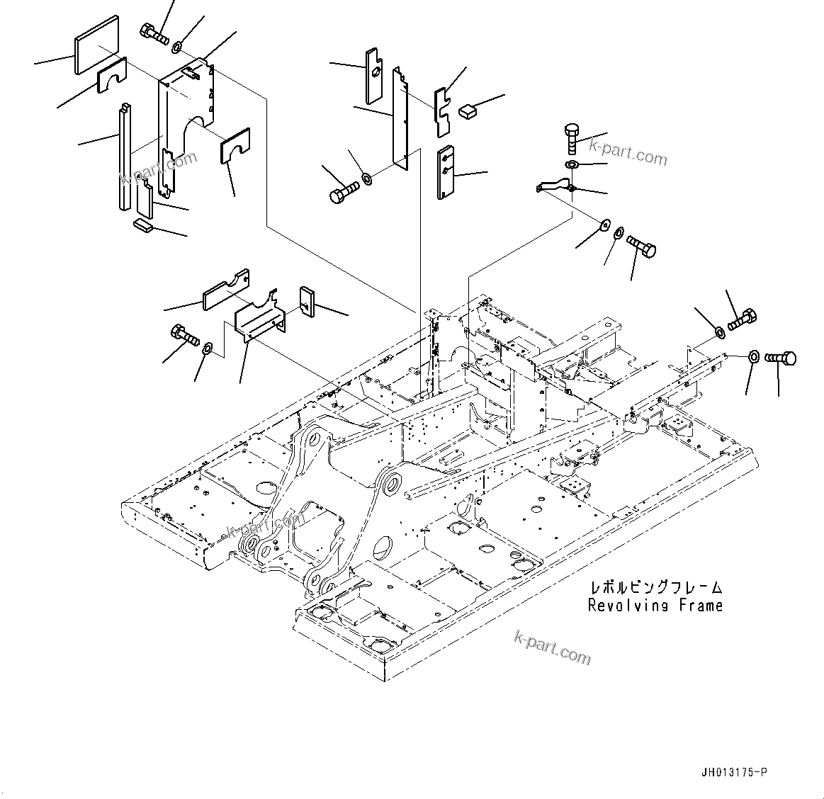 Komatsu parts book diagram for PC360LCI-11 S/N 94001-UP (For KAL): PARTITION, (3/3)(#90156-)