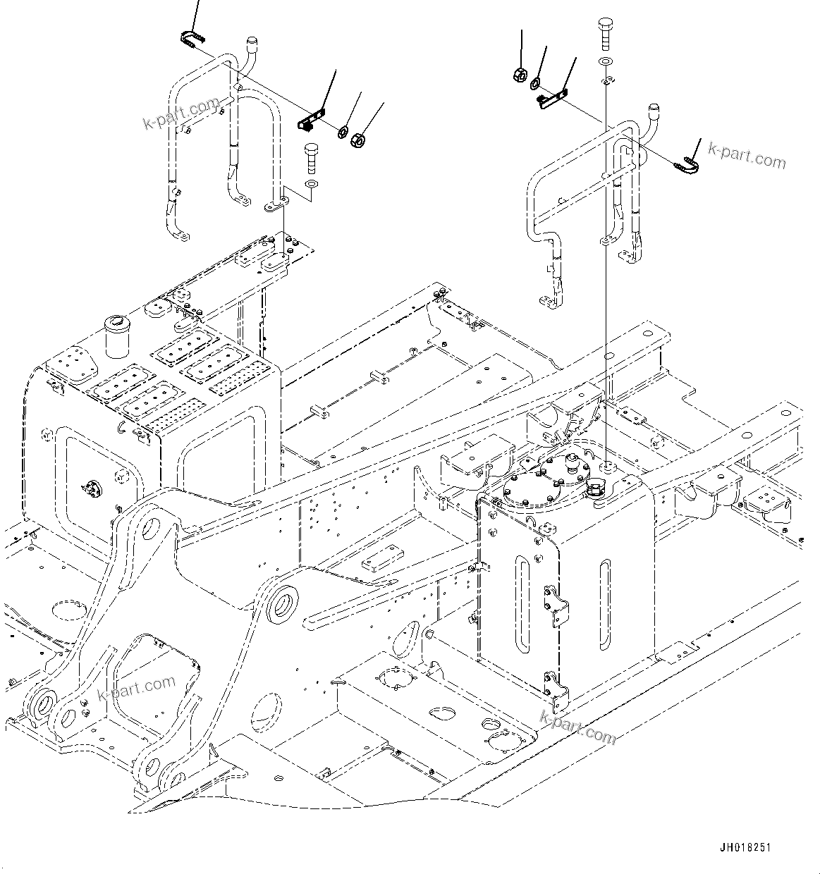 Komatsu parts book diagram for PC360LCI-11 S/N 94001-UP (For KAL): HANDRAIL, (3/3)(#92346-)