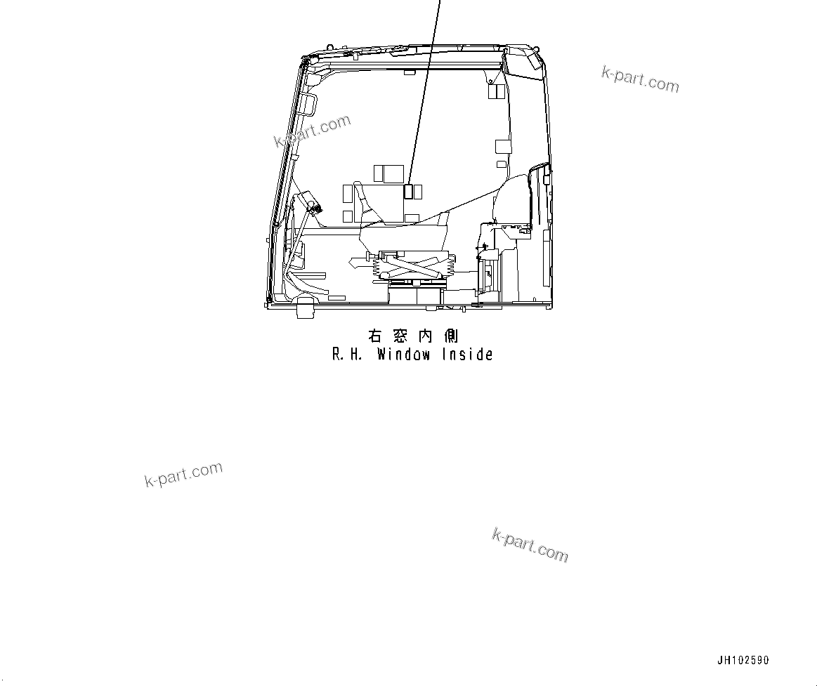 Komatsu parts book diagram for PC360LCI-11 S/N 94001-UP (For KAL): CAUTION PLATES, BACKWARD, (#90156-)