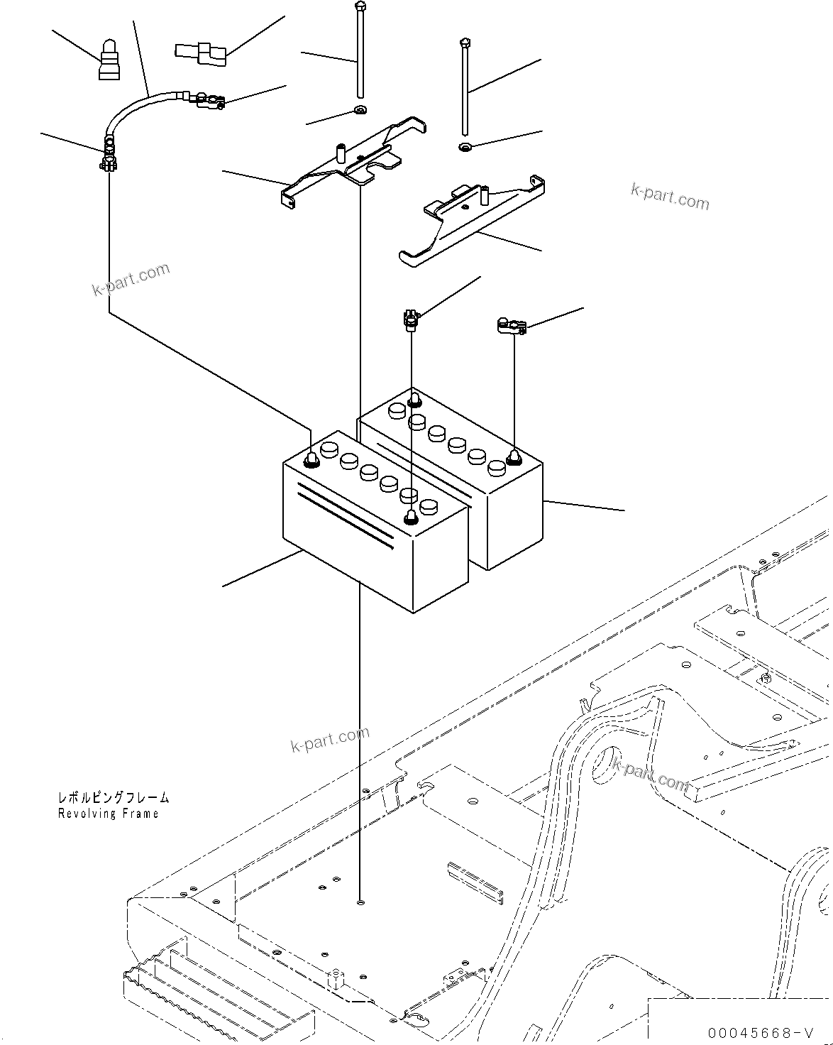 Komatsu parts book diagram for PC290LC-8 S/N 32001-UP: BATTERY, (#30471-)