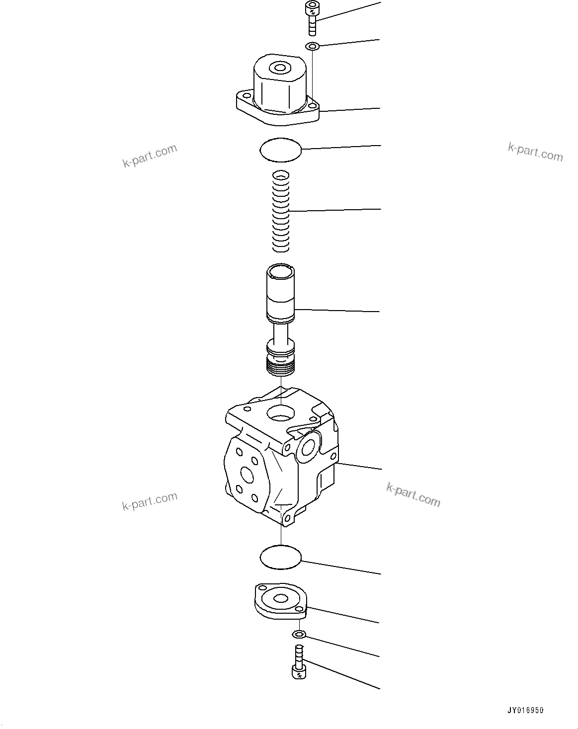 Komatsu parts book diagram for PC290LC-8 S/N 32001-UP: ACTUATOR PIPING, SELECTOR VALVE(#30117-)