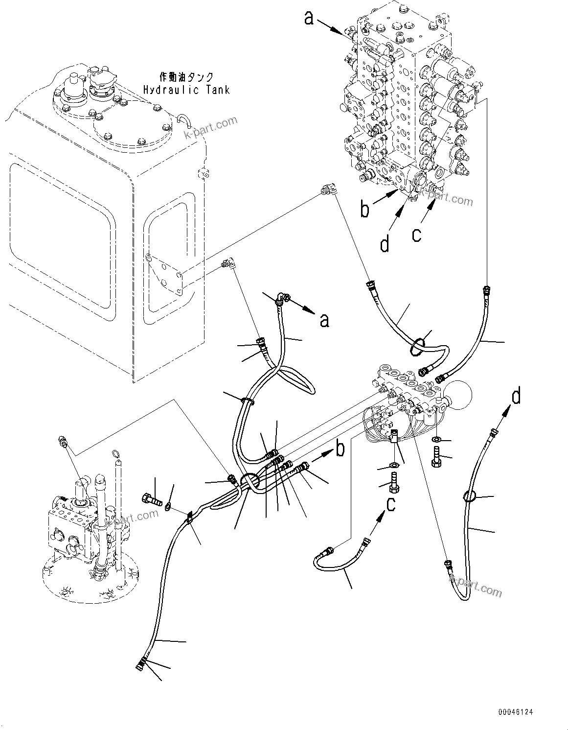 Komatsu parts book diagram for PC290LC-8 S/N 32001-UP: SOLENOID VALVE, PIPING(#30471-)