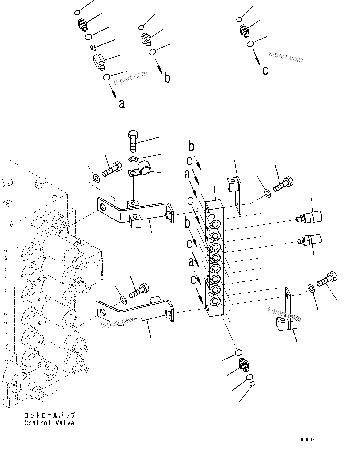 Komatsu parts book diagram for PC290LC-8 S/N 32001-UP: PRESSURE SWITCH BLOCK, (#30471-)