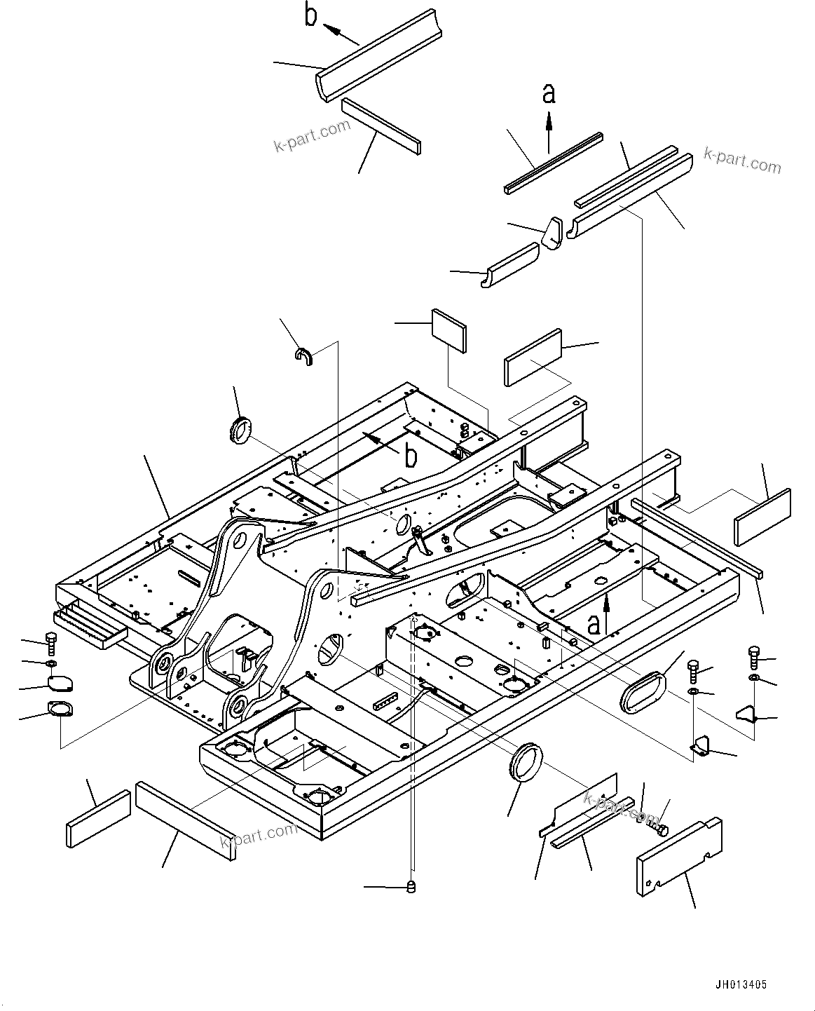 Komatsu parts book diagram for PC290LC-8 S/N 32001-UP: REVOLVING FRAME, (#30882-)