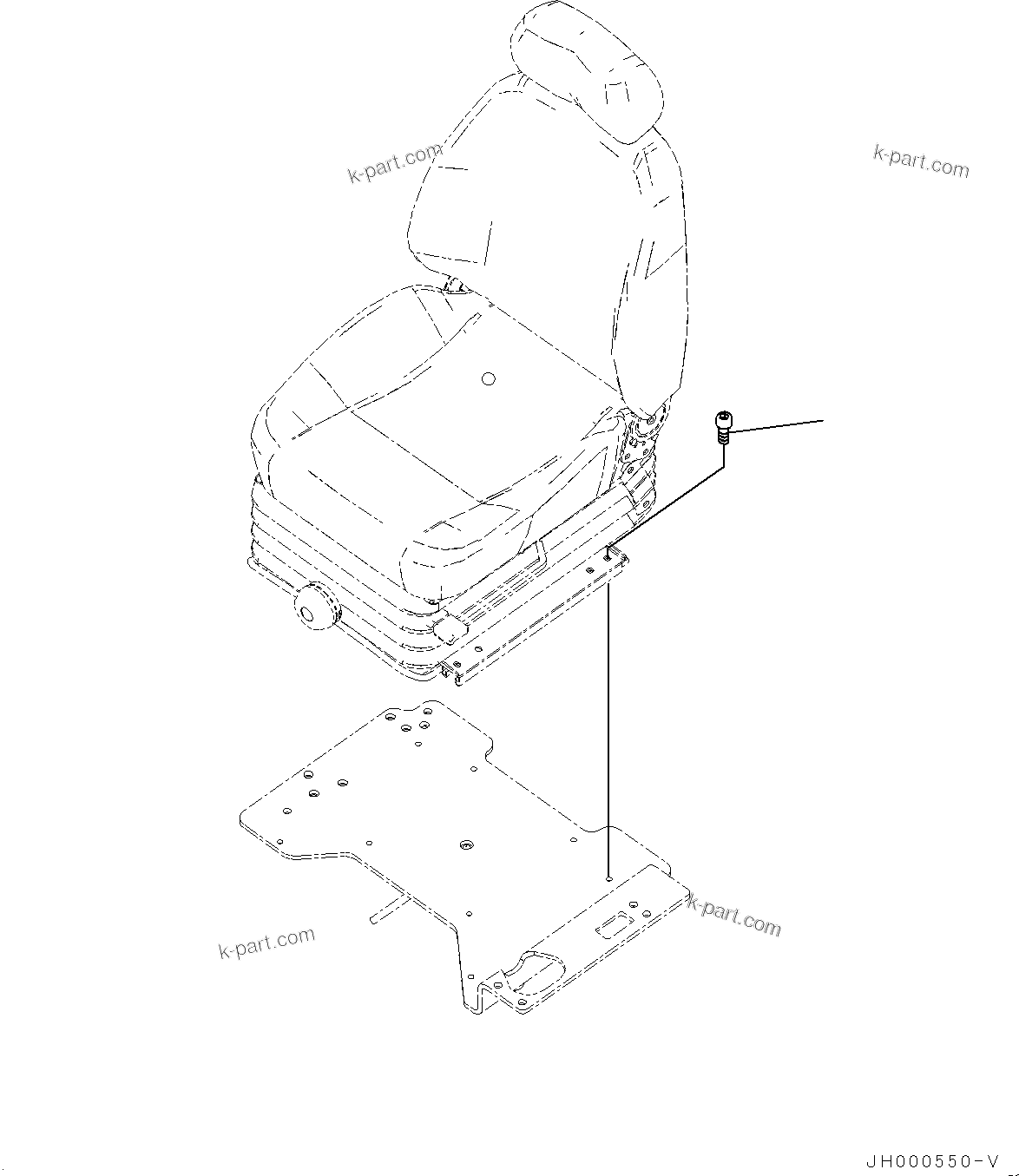 Komatsu parts book diagram for PC290LC-8 S/N 32001-UP: OPERATOR'S SEAT, OPERATOR'S SEAT MOUNTING(#30471-)