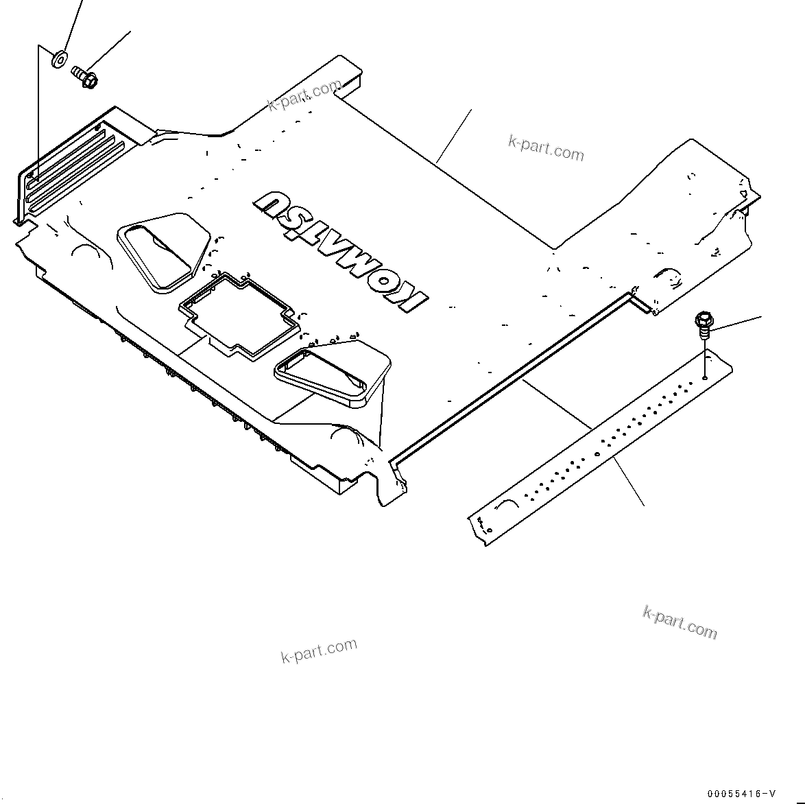 Komatsu parts book diagram for PC290LC-8 S/N 32001-UP: FLOOR MAT, (#30471-)