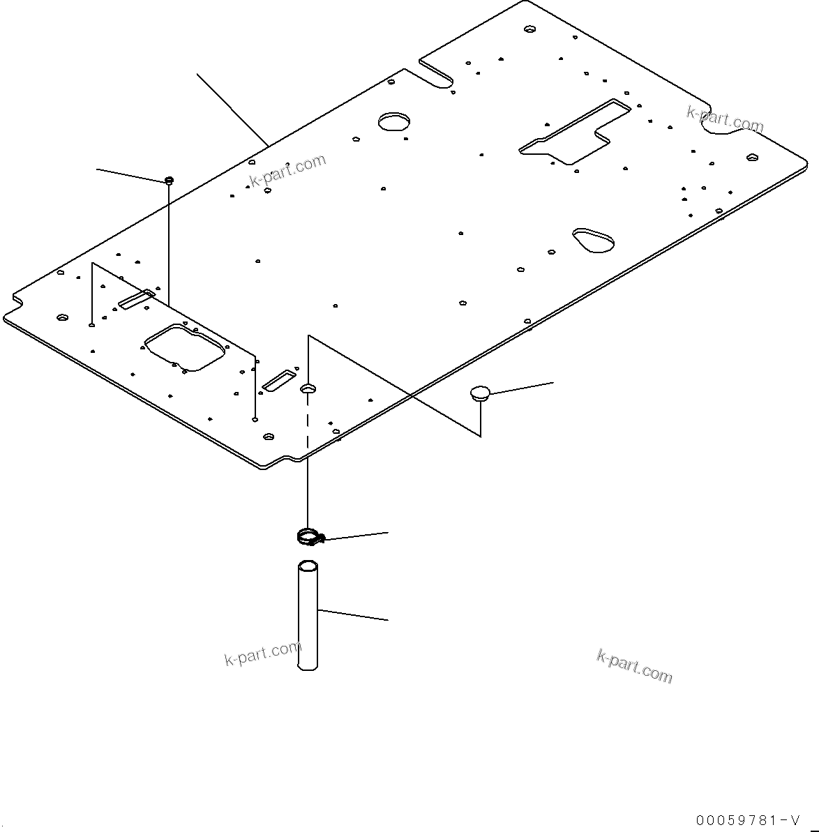 Komatsu parts book diagram for PC290LC-8 S/N 32001-UP: CAB, FLOOR, FRAME(#32001-)