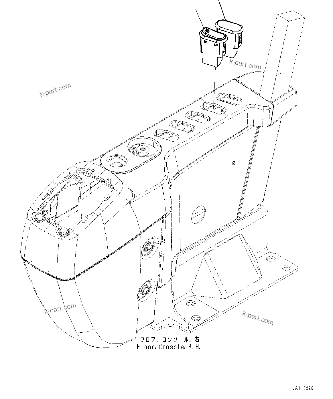 Komatsu parts book diagram for PC290LC-8 S/N 32001-UP: ADDITIONAL SWITCH, (#32001-)