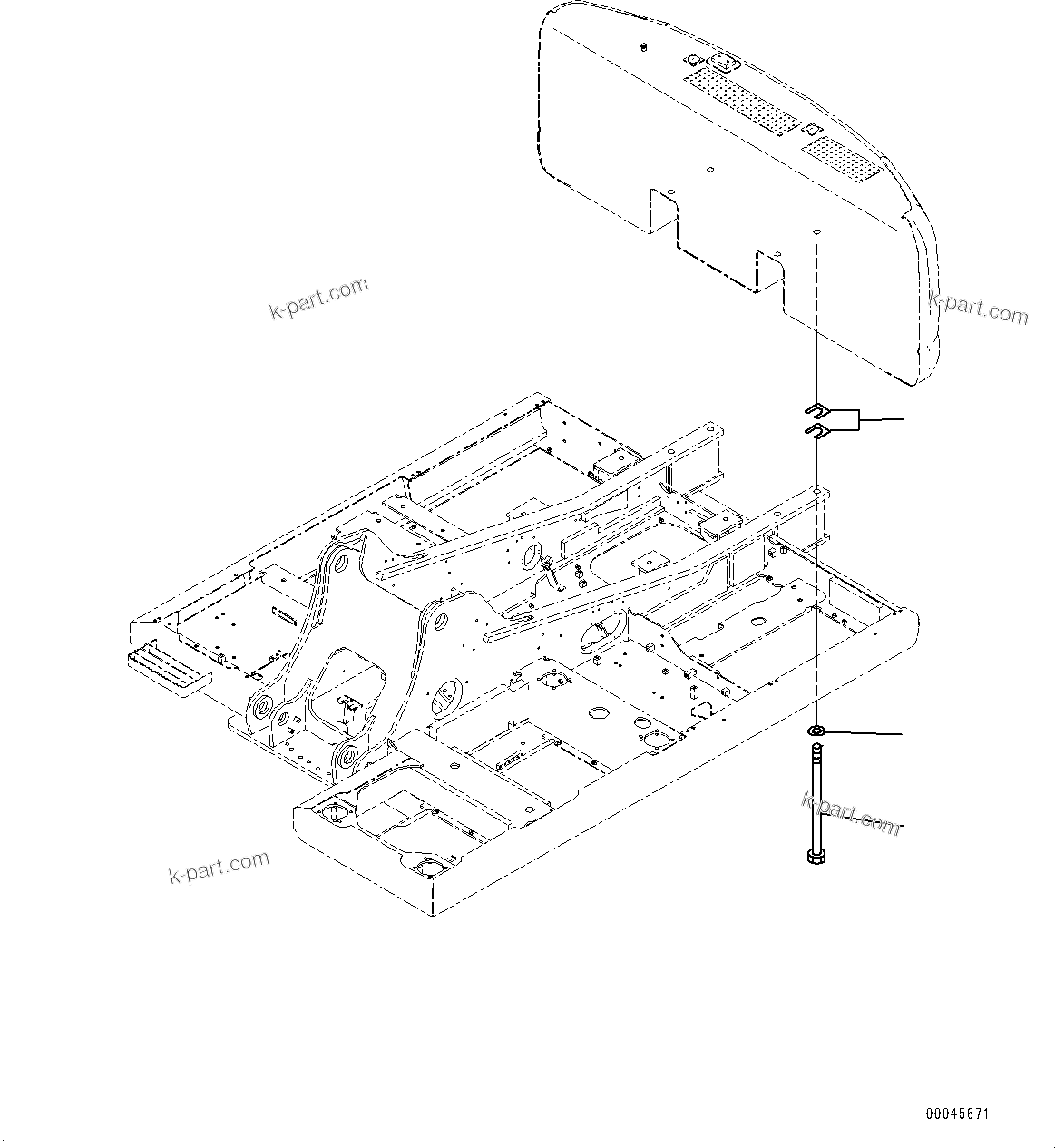 Komatsu parts book diagram for PC290LC-8 S/N 32001-UP: COUNTERWEIGHT MOUNTING, (#30471-)
