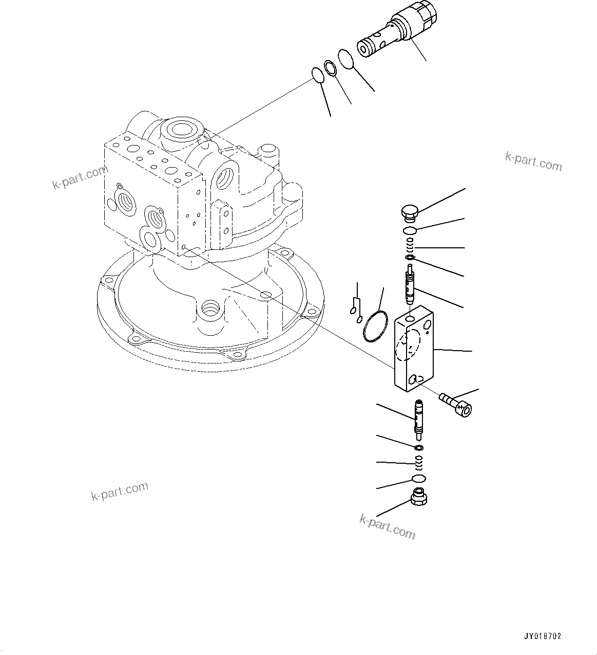 Komatsu parts book diagram for PC290LC-8 S/N 32001-UP: SWING MACHINERY AND MOTOR, INNER PARTS, SWING MOTOR (3/3)(#30471-)