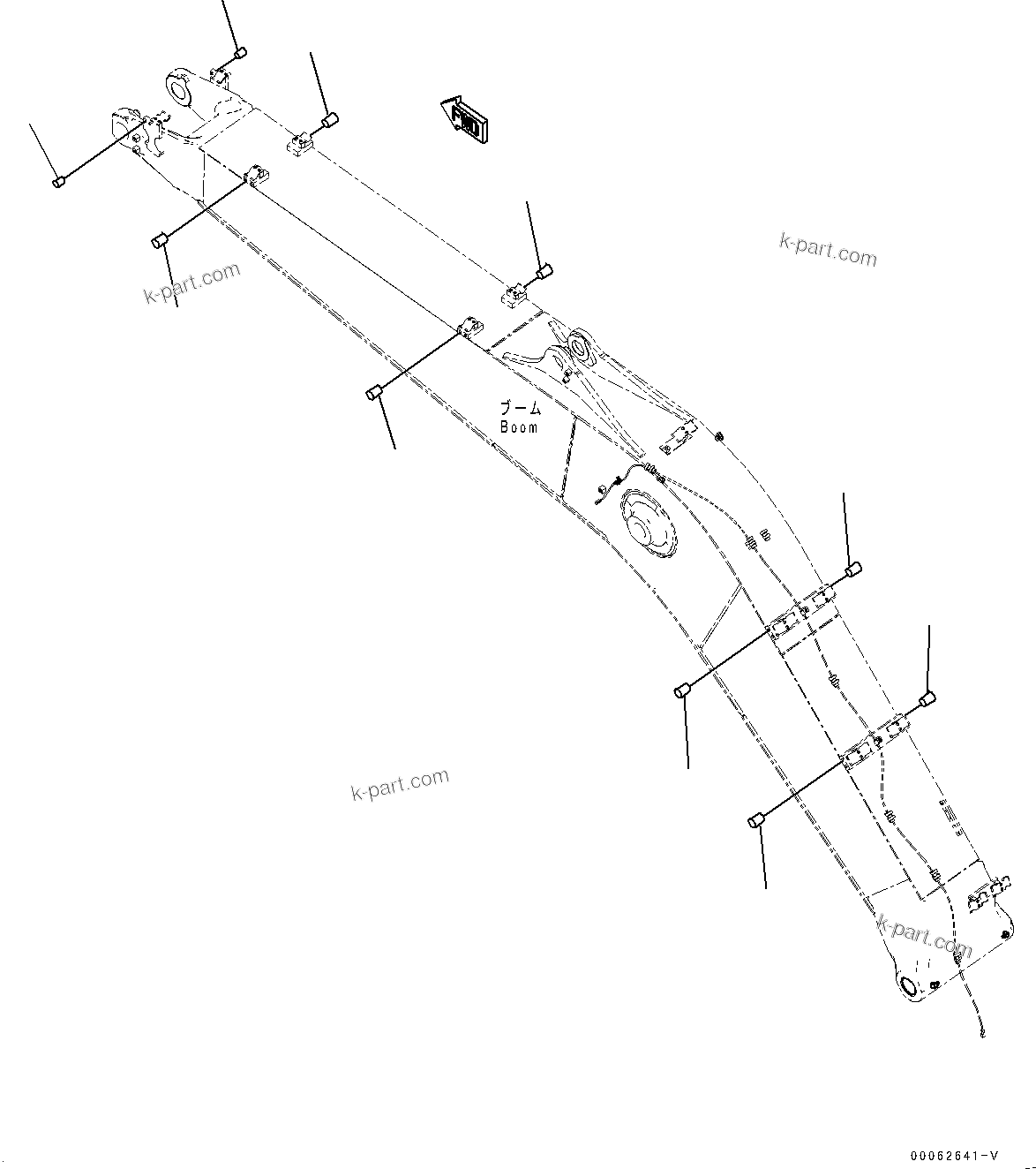 Komatsu parts book diagram for PC290LC-8 S/N 32001-UP: BOOM, ATTACHMENT PLUG(#30471-)