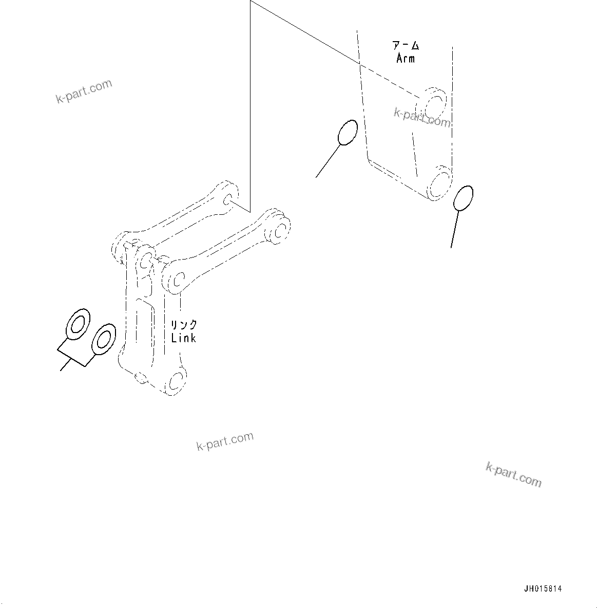 Komatsu parts book diagram for PC290LC-8 S/N 32001-UP: ME BUCKET, SPACER(#30776-)