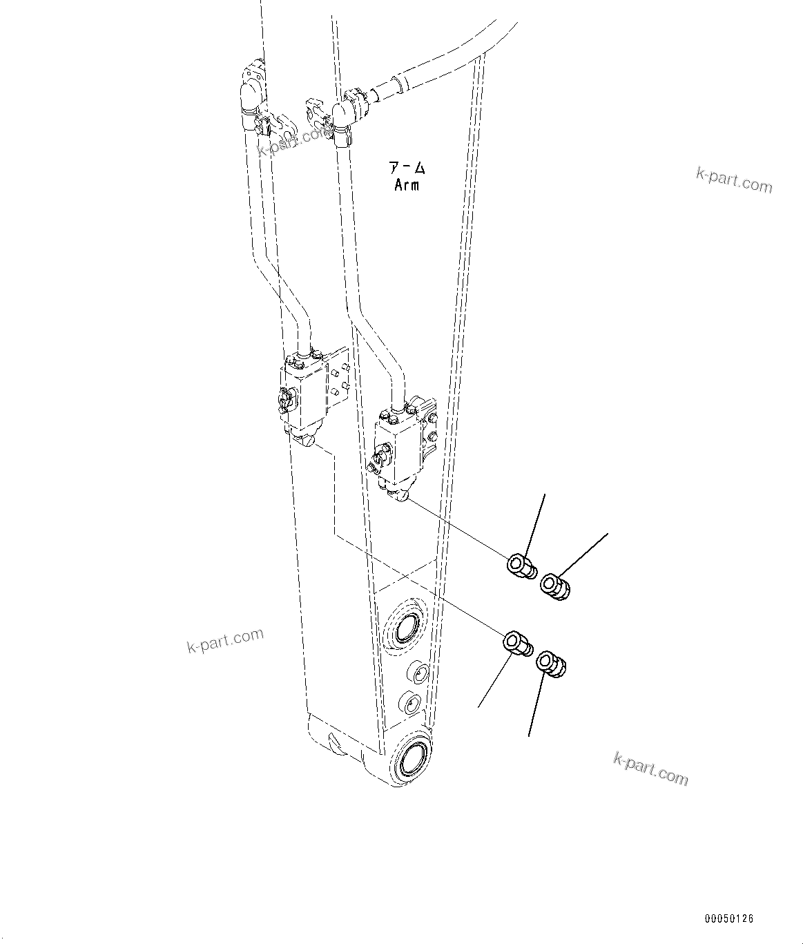 Komatsu parts book diagram for PC290LC-8 S/N 32001-UP: BREAKER ADAPTER, (OKADA BREAKER KIT OR ATLAS BREAKER KIT)(#30117-)