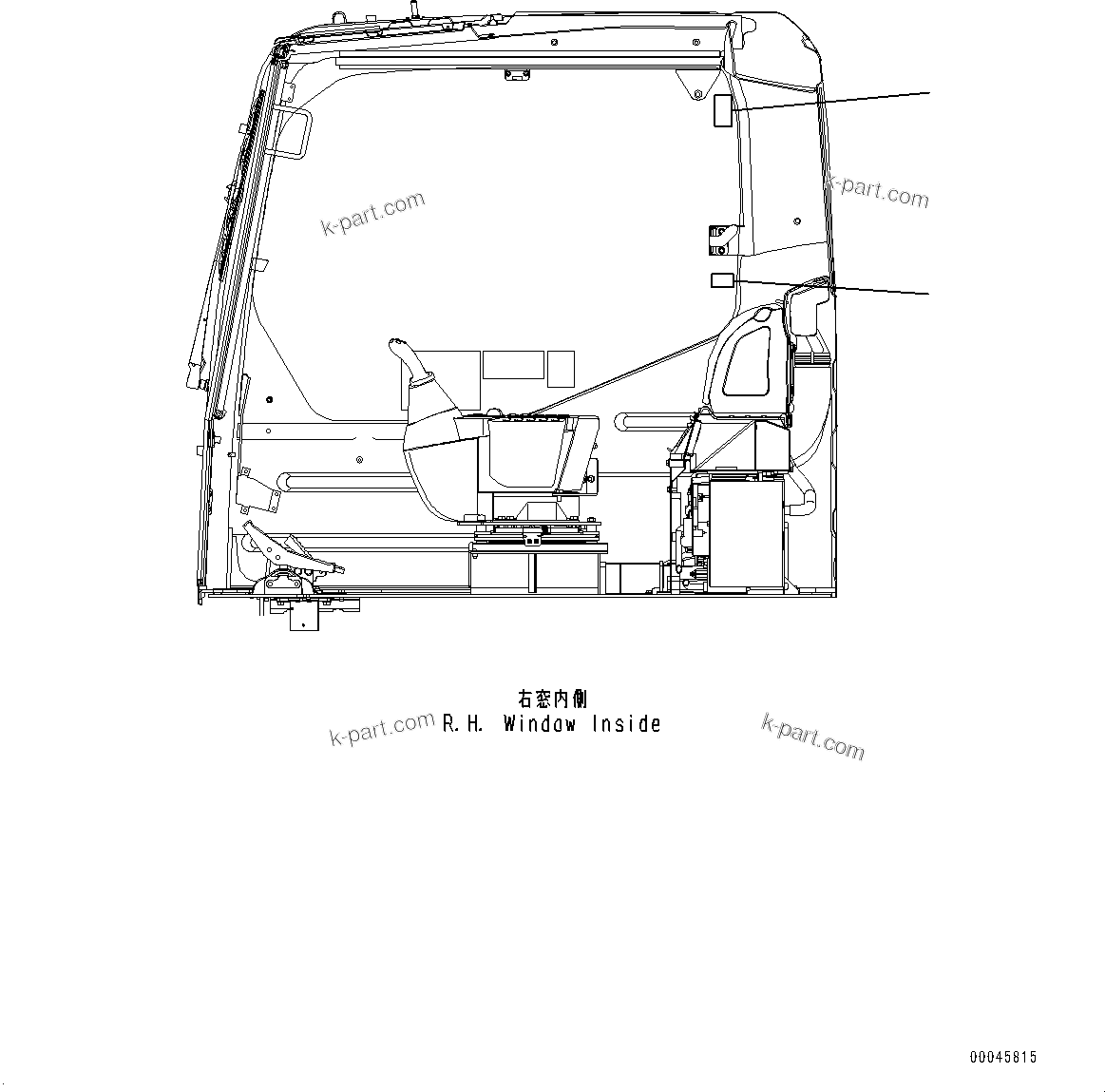 Komatsu parts book diagram for PC290LC-8 S/N 32001-UP: CAUTION PLATES, WINDOW LOCK, (#30471-)