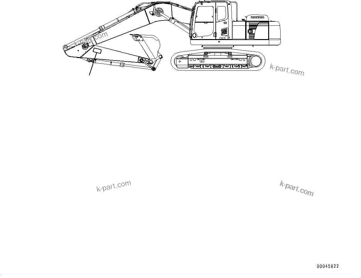 Komatsu parts book diagram for PC290LC-8 S/N 32001-UP: CAUTION PLATES, KEEP OFF WORKING RANGES, (#30475-)
