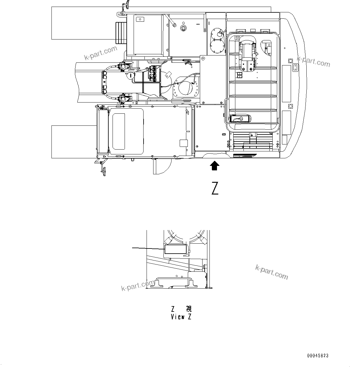 Komatsu parts book diagram for PC290LC-8 S/N 32001-UP: PLATES, AIR CLEANER, (#30471-)