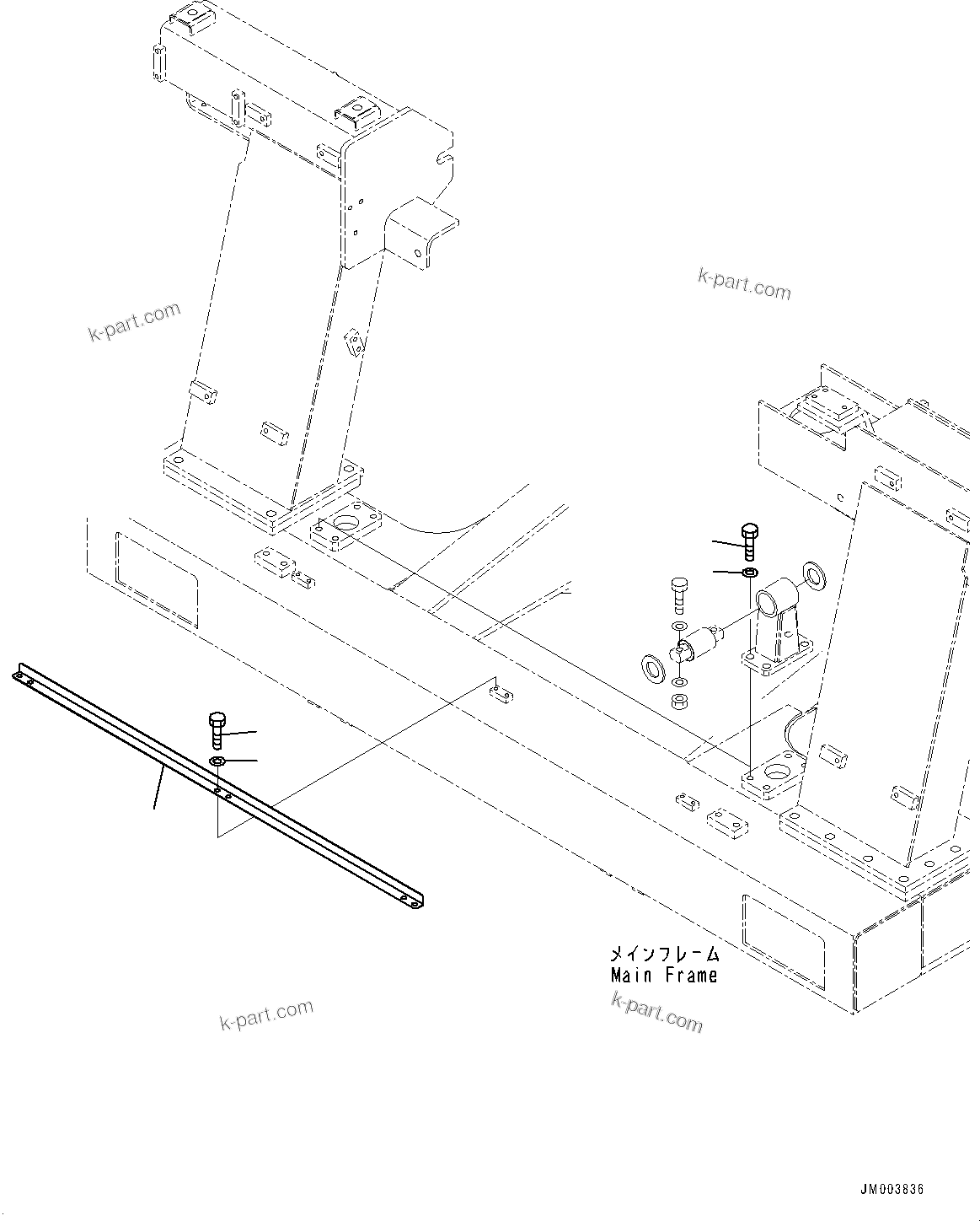Komatsu parts book diagram for HD325-7R S/N 12001-UP: RADIATOR, BAFFLE(#11067-)