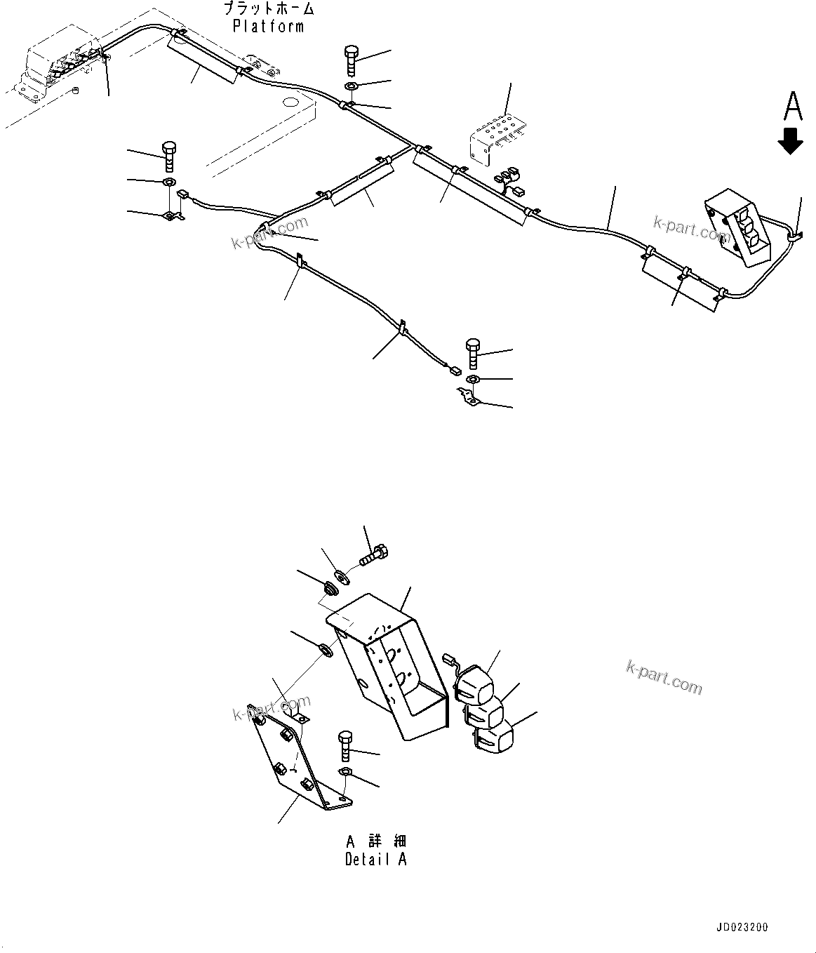 Komatsu parts book diagram for HD325-7R S/N 12001-UP: PAYLOAD METER LAMP, (#11034-)