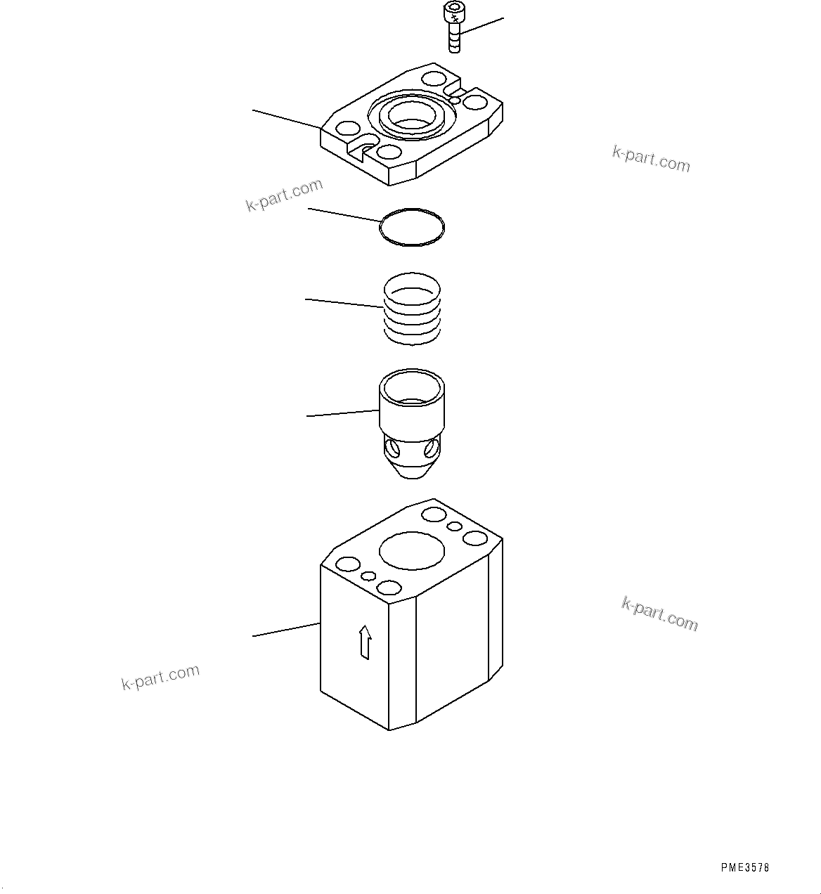 Komatsu parts book diagram for HD325-7R S/N 12001-UP: HYDRAULIC TANK, CHECK VALVE(#11034-)