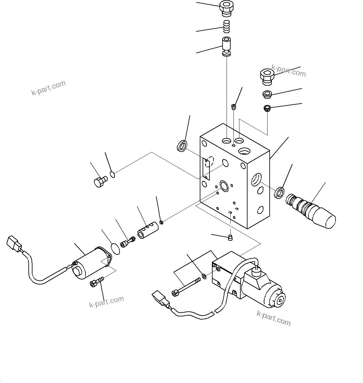 Komatsu parts book diagram for HD325-7R S/N 12001-UP: HYDRAULIC TANK, INNER PARTS, EPC VALVE(#11034-)