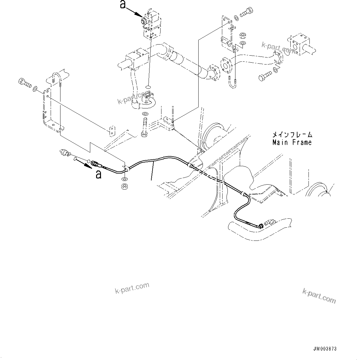 Komatsu parts book diagram for HD325-7R S/N 12001-UP: HYDRAULIC TANK, PIPING (2/2)(#11034-)