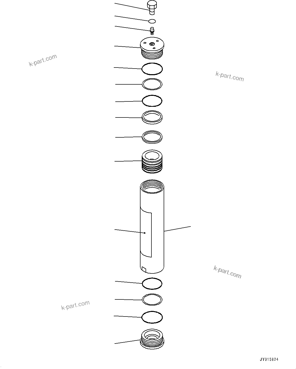 Komatsu parts book diagram for HD325-7R S/N 12001-UP: BRAKE PIPING, ACCUMULATOR, REAR(#11034-11065)