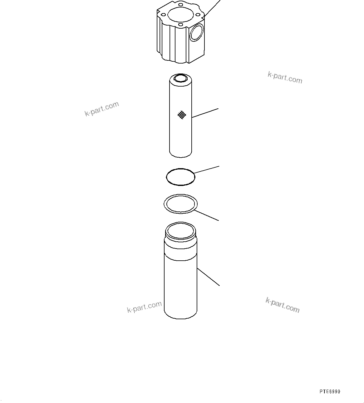Komatsu parts book diagram for HD325-7R S/N 12001-UP: BRAKE PIPING, INNER PARTS, FUEL FILTER(#11034-11209)