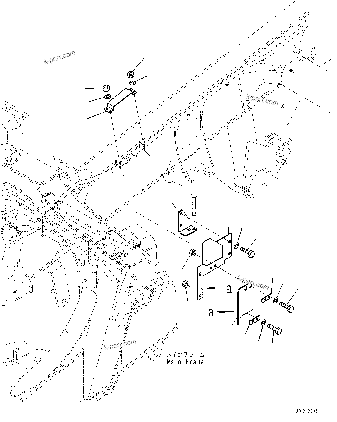 Komatsu parts book diagram for HD325-7R S/N 12001-UP: BRAKE PIPING, COVER (WITH BODY HEATING, AUTO SPIN REGULATOR (ASR))(#11186-)