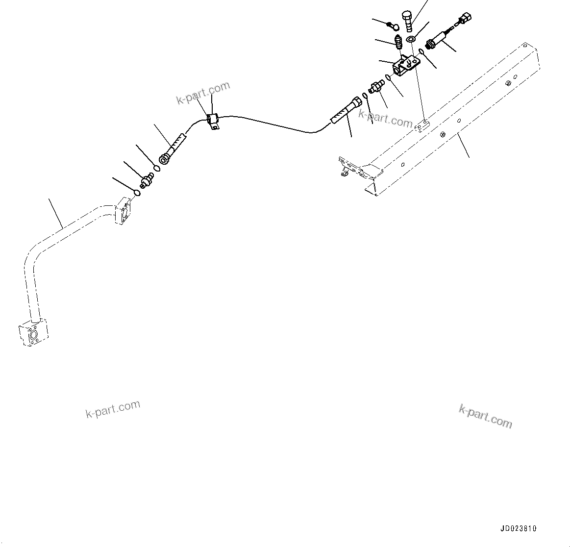 Komatsu parts book diagram for HD325-7R S/N 12001-UP: EMERGENCY STEERING PRESSURE SWITCH, (#11034-)