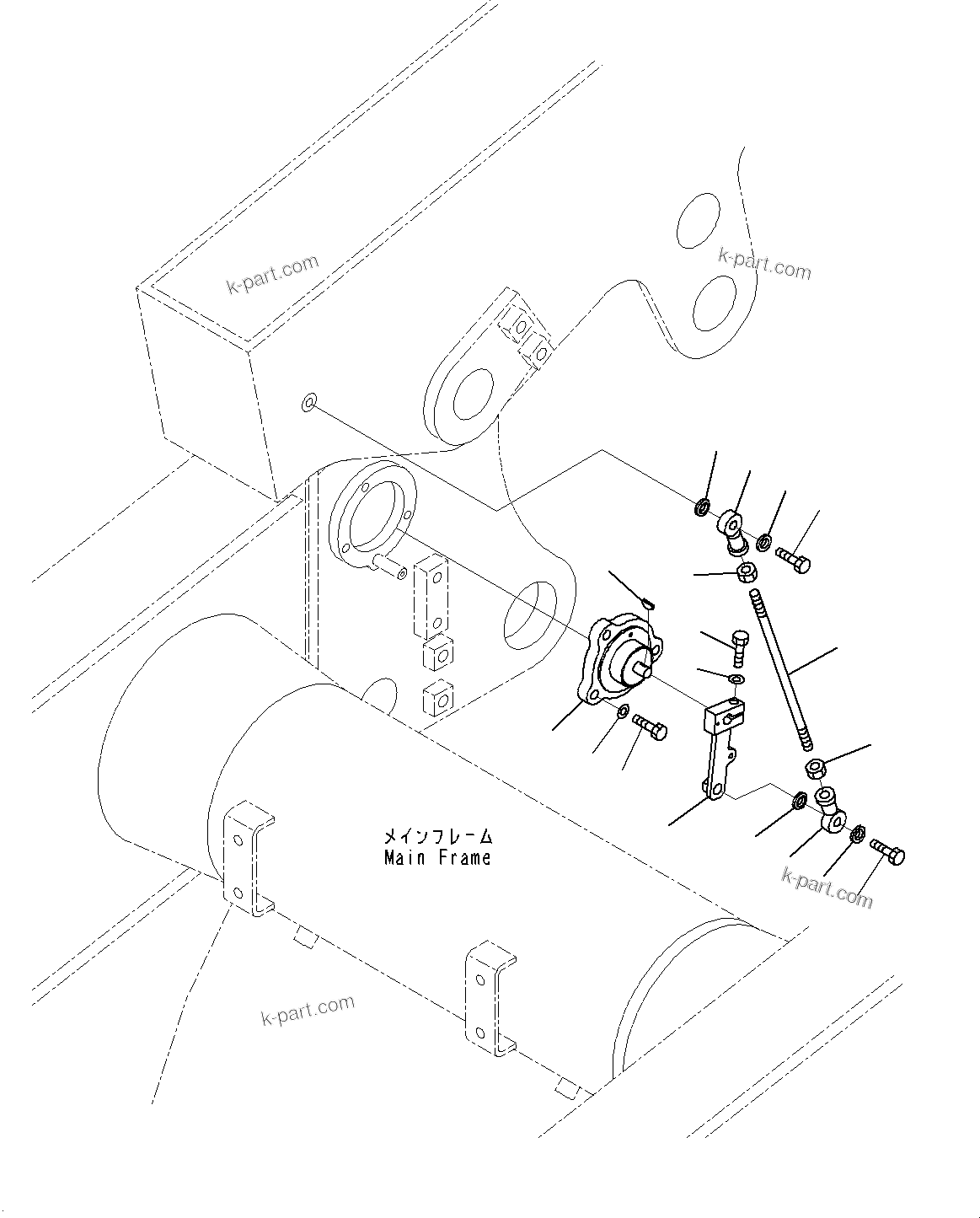 Komatsu parts book diagram for HD325-7R S/N 12001-UP: POSITIONER, (#11034-)