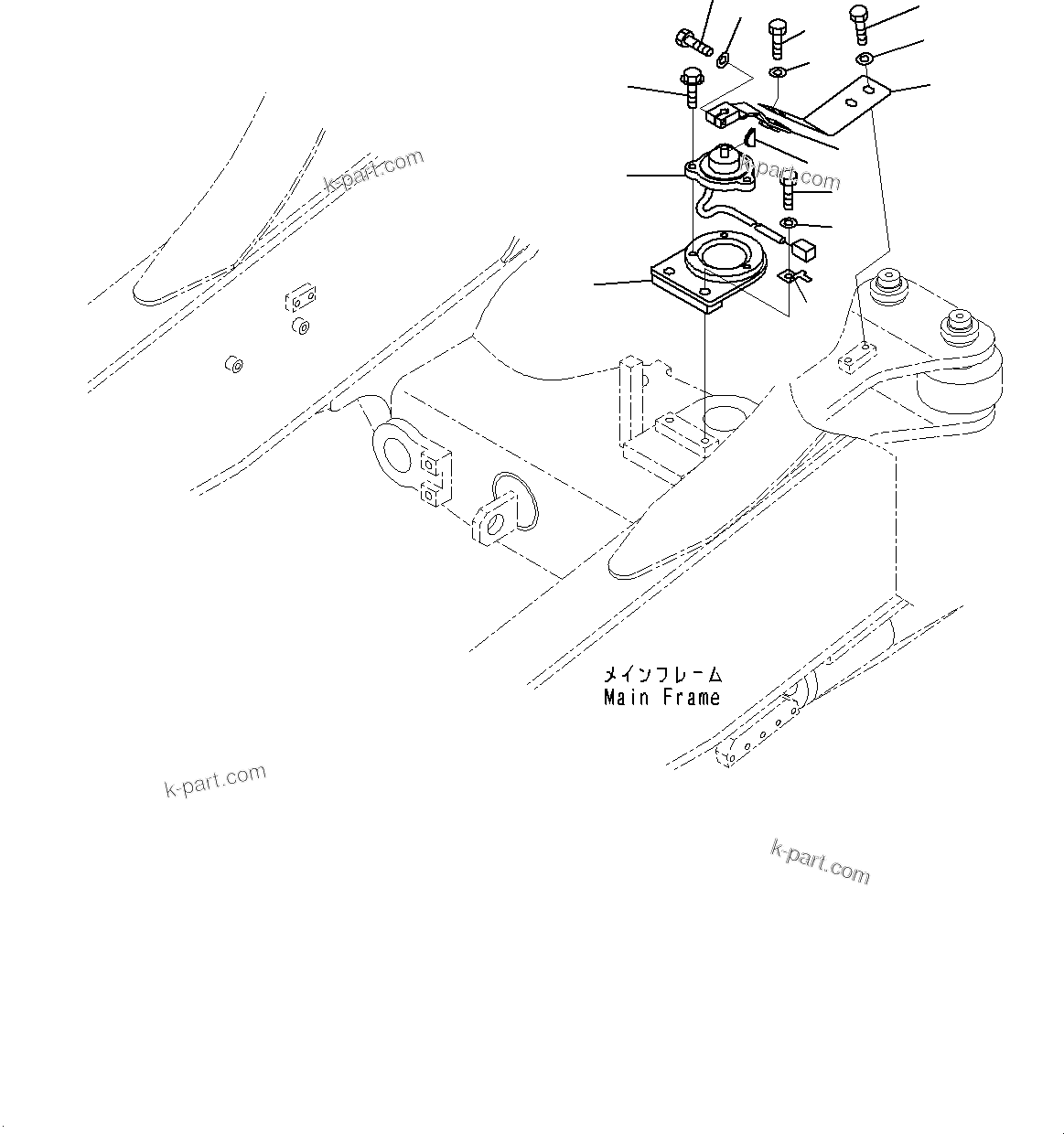 Komatsu parts book diagram for HD325-7R S/N 12001-UP: STEERING LINKAGE, ANGLE SENSOR (WITH AUTO SPIN REGULATOR (ASR))(#11034-)