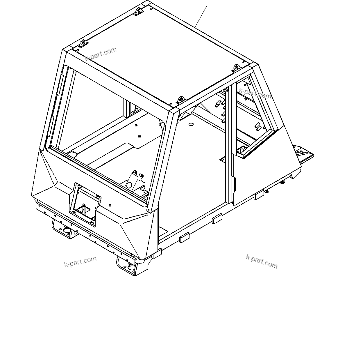 Komatsu parts book diagram for HD325-7R S/N 12001-UP: CAB, CAB(#12001-)