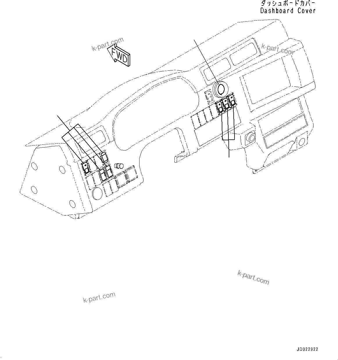 Komatsu parts book diagram for HD325-7R S/N 12001-UP: CAB, DECAL(#12001-)