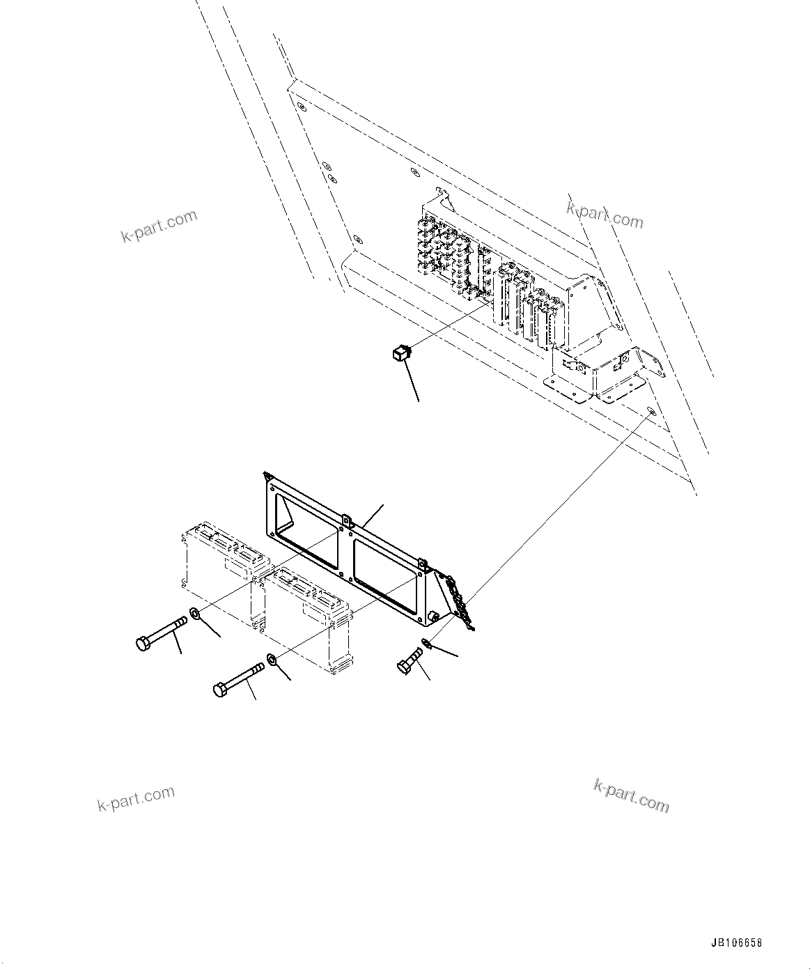 Komatsu parts book diagram for HD325-7R S/N 12001-UP: CAB, CONTROLLER AND RELAY(#12001-)
