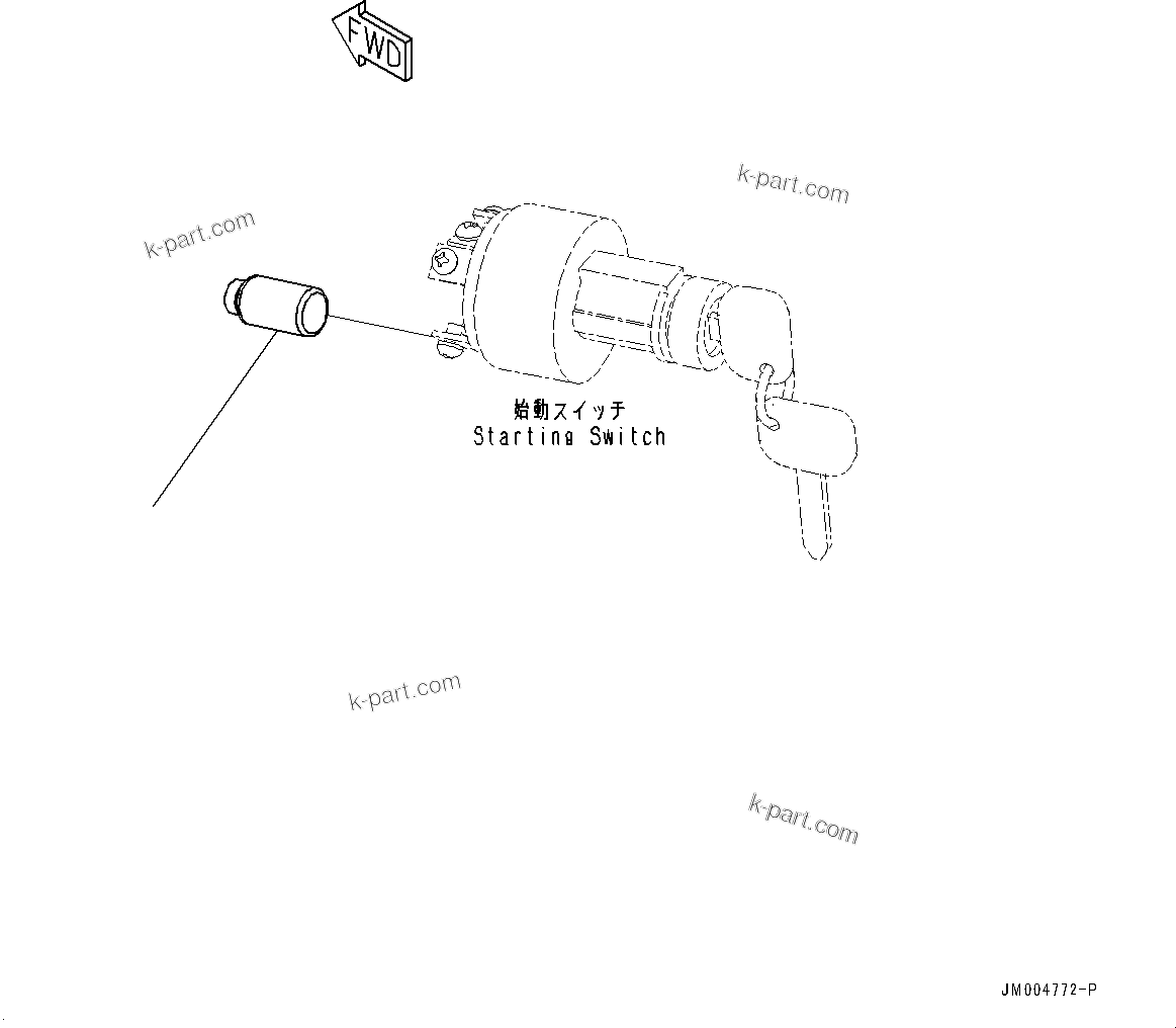 Komatsu parts book diagram for HD325-7R S/N 12001-UP: CAB, STARTING SWITCH TERMINAL CAPS(#12001-)