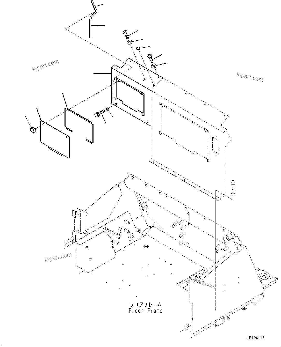 Komatsu parts book diagram for HD325-7R S/N 12001-UP: KOMTRAX CONTROLLER, REAR COVER(#12001-)