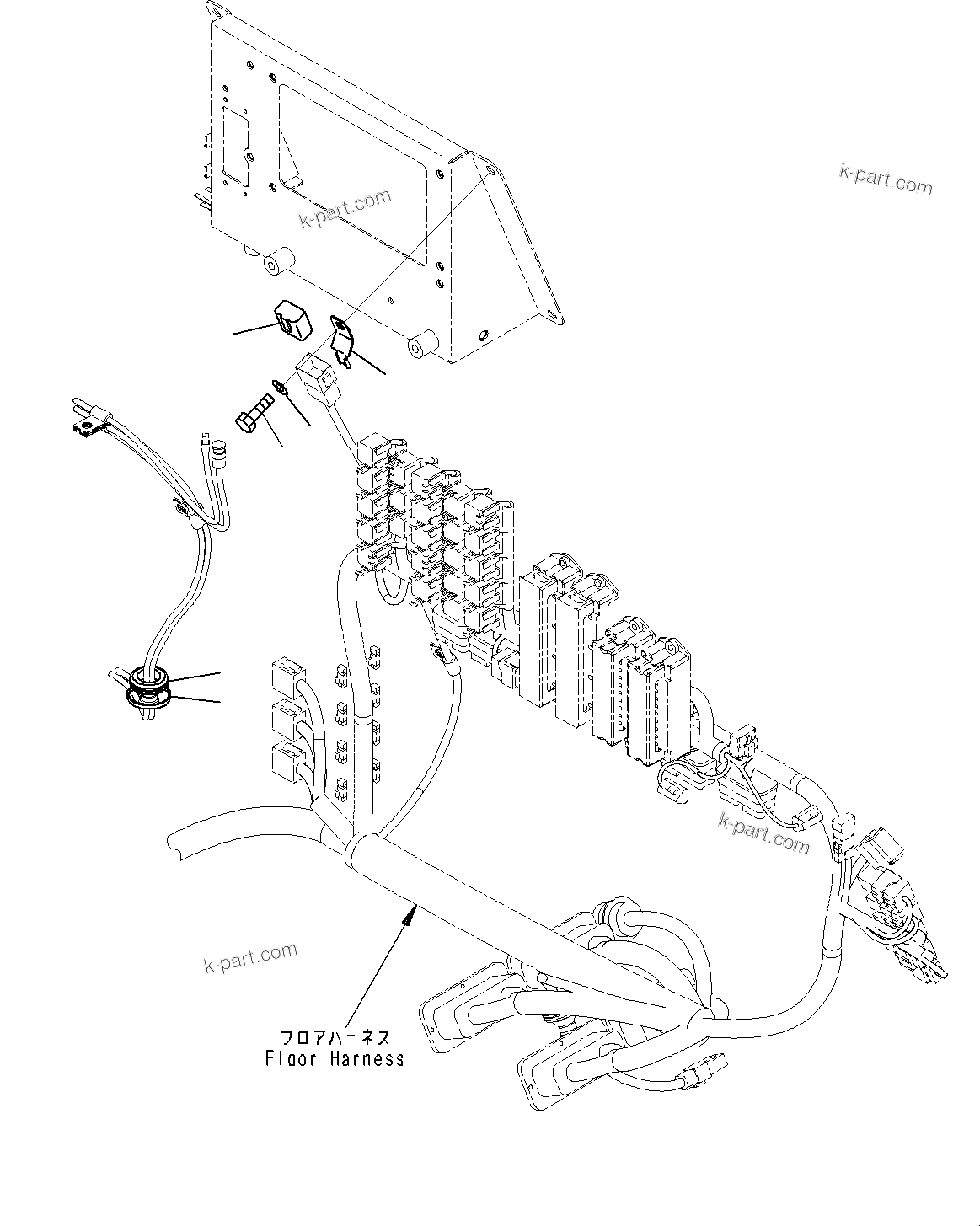 Komatsu parts book diagram for HD325-7R S/N 12001-UP: KOMTRAX CONTROLLER, KOMTRAX LESS PARTS(#12001-)