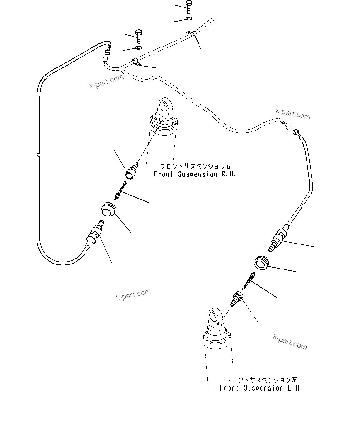 Komatsu parts book diagram for HD325-7R S/N 12001-UP: SUSPENSION PRESSURE SENSOR, SENSOR RELATED PARTS(#11034-)