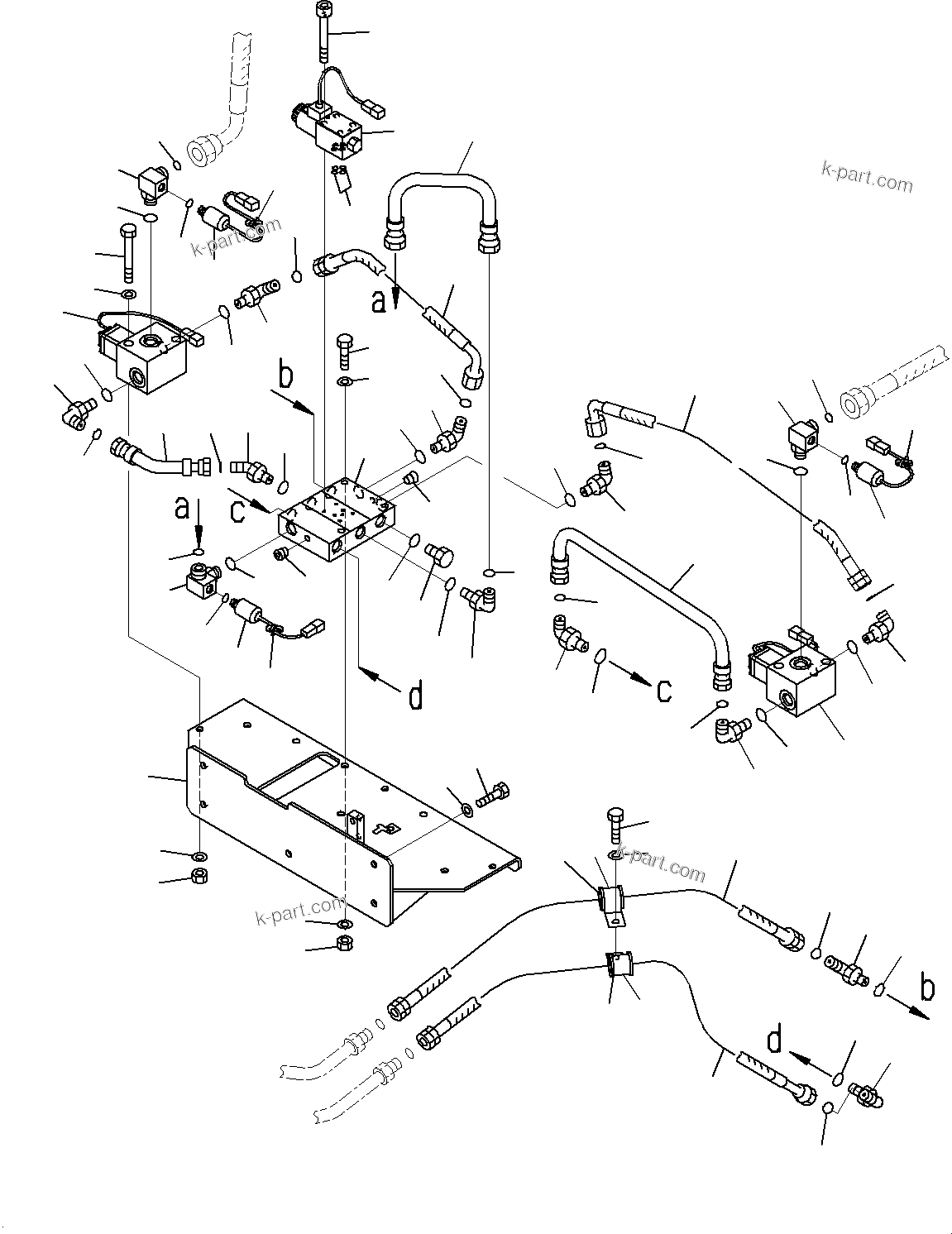 Komatsu parts book diagram for HD325-7R S/N 12001-UP: AUTO SPIN REGULATOR (ASR), VALVE (1/2)(#11034-)