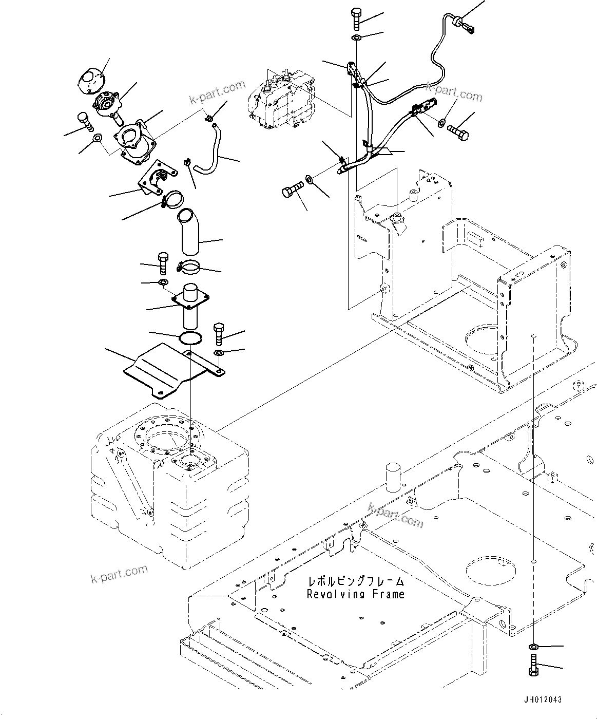 Komatsu parts book diagram for PC210LCI-11E0 S/N 600001-UP: DEF TANK, SUCTION TUBE(#500001-500633)