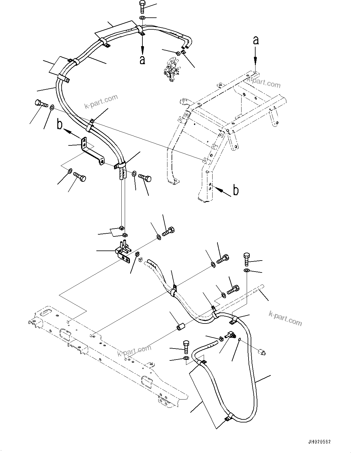 Komatsu parts book diagram for PC210LCI-11E0 S/N 600001-UP: DEF PIPING, DOSING MODULE COOLANT HOSE(#500470-)