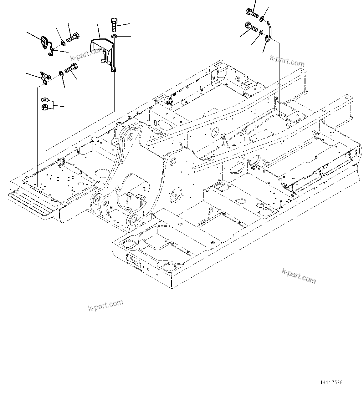Komatsu parts book diagram for PC210LCI-11E0 S/N 600001-UP: ELECTRIC WIRING HARNESS, WORKING LAMP(#500470-)