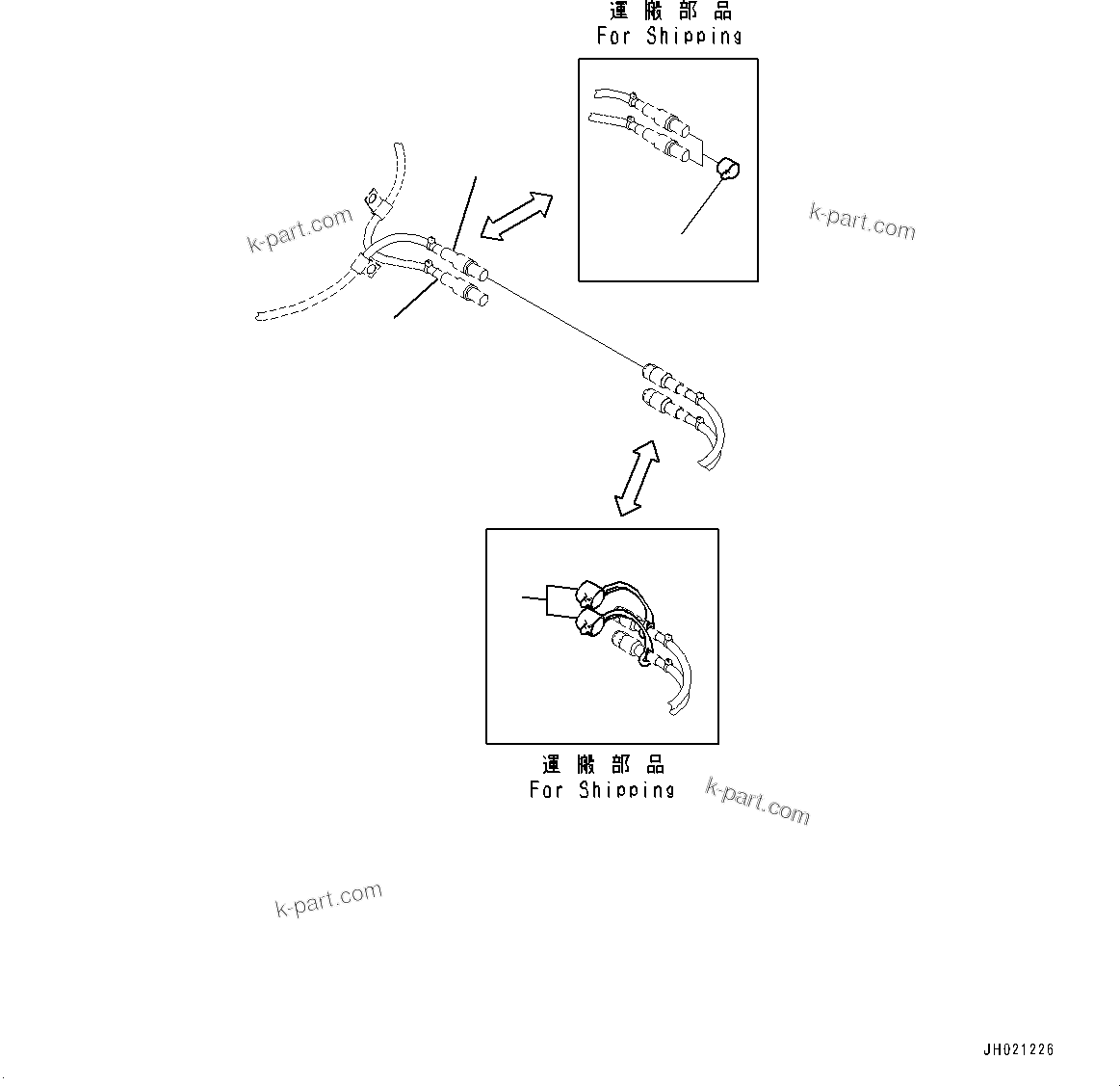 Komatsu parts book diagram for PC210LCI-11E0 S/N 600001-UP: ELECTRIC WIRING HARNESS, SHIPPING PARTS(#500470-)
