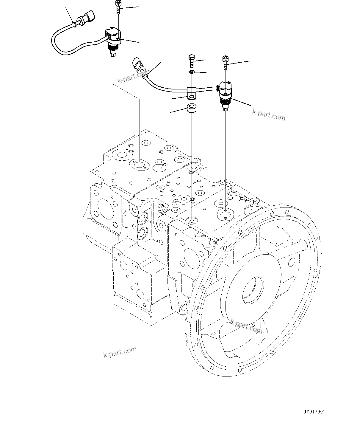 Komatsu parts book diagram for PC210LCI-11E0 S/N 600001-UP: HYDRAULIC PUMP, PISTON PUMP (12/12)(#500470-)