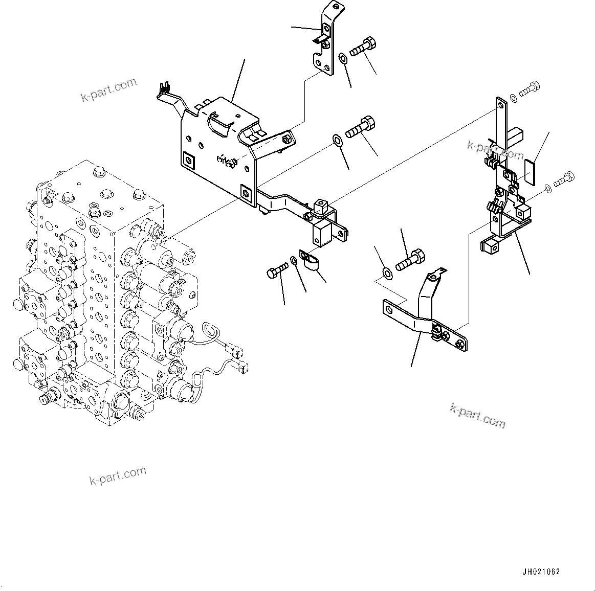 Komatsu parts book diagram for PC210LCI-11E0 S/N 600001-UP: AUTO TILT BUCKET PIPING, EPC VALVE MOUNTING(#500470-)