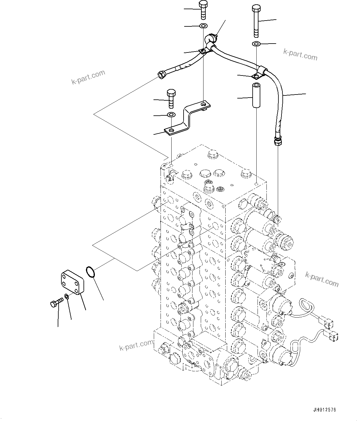 Komatsu parts book diagram for PC210LCI-11E0 S/N 600001-UP: AUTO TILT BUCKET PIPING, EPC VALVE ATTACHMENT PIPING(#500470-)